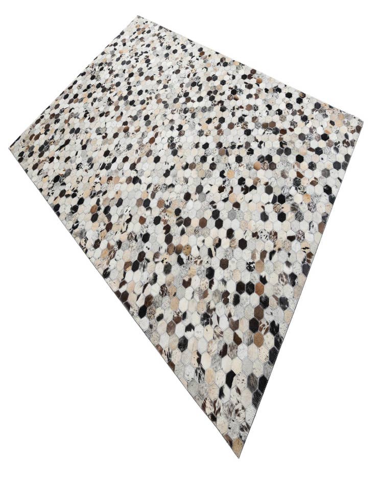 Detail image of 5' 2 x 8' Cowhide Leather Rug