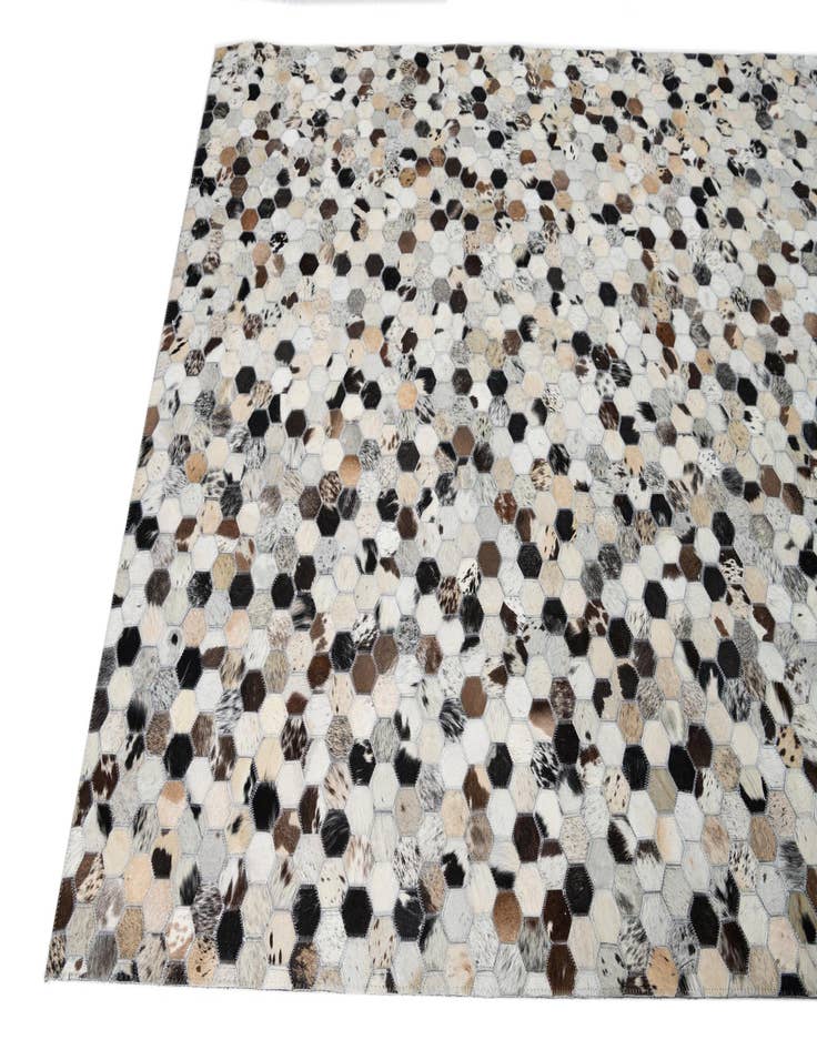 Detail image of 5' 2 x 8' Cowhide Leather Rug
