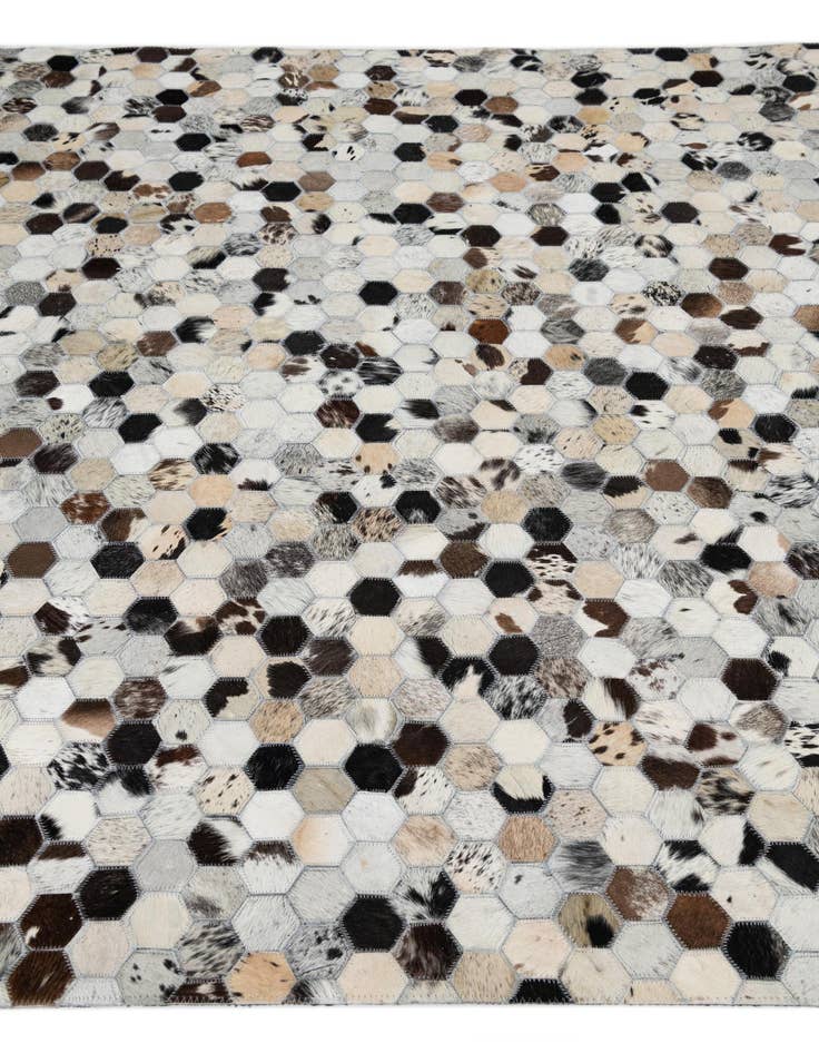 Detail image of 5' 2 x 8' Cowhide Leather Rug