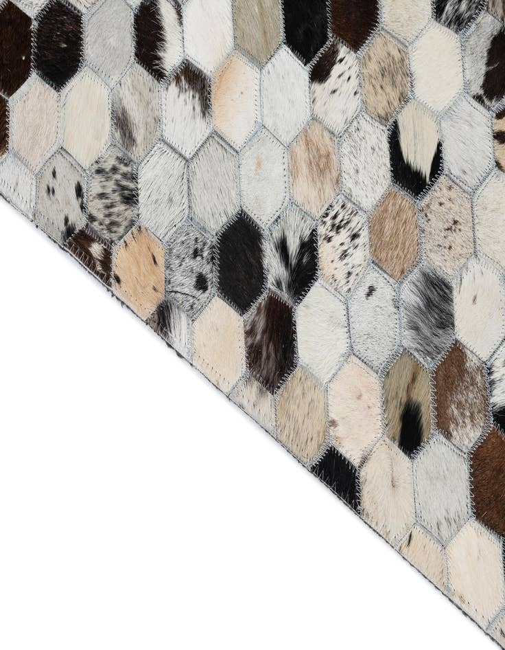 Detail image of 5' 2 x 8' Cowhide Leather Rug