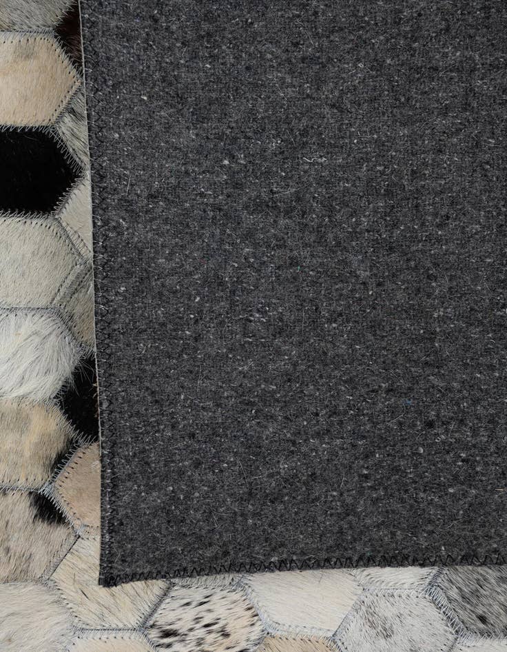 Detail image of 5' 2 x 8' Cowhide Leather Rug