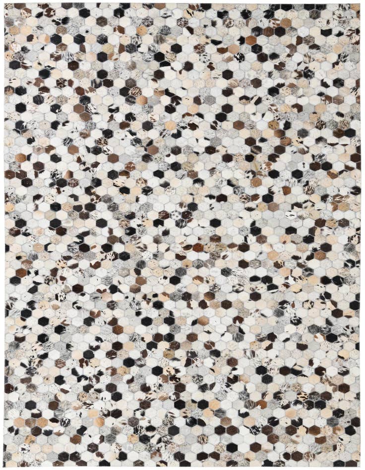 Detail image of 5' 2 x 8' Cowhide Leather Rug
