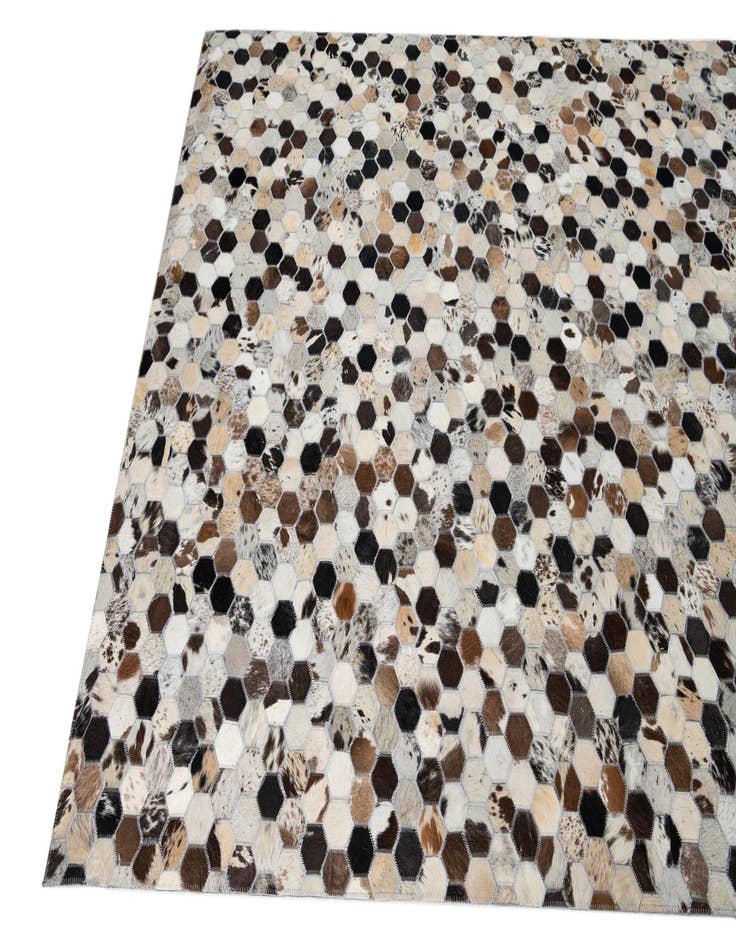 Detail image of 5' 1 x 7' 10 Cowhide Leather Rug