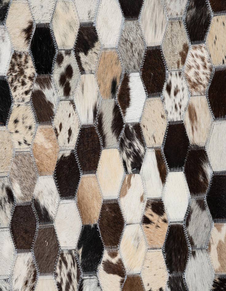 Detail image of 5' 1 x 7' 10 Cowhide Leather Rug