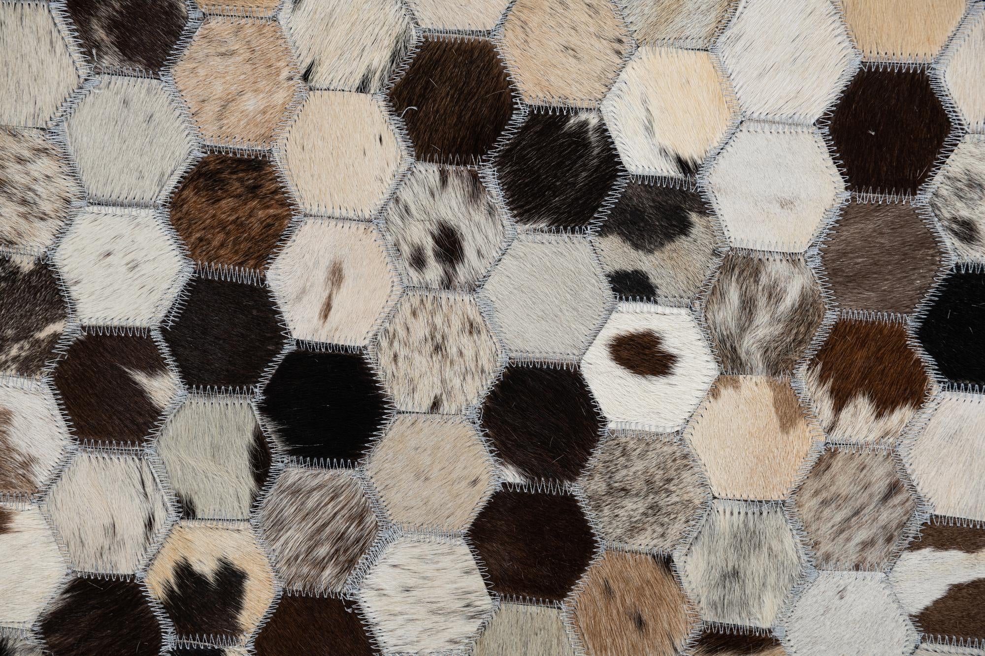 5' 1 x 7' 10 Cowhide Leather Rug