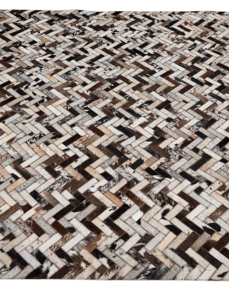 Detail image of 5' 1 x 7' 10 Cowhide Leather Rug