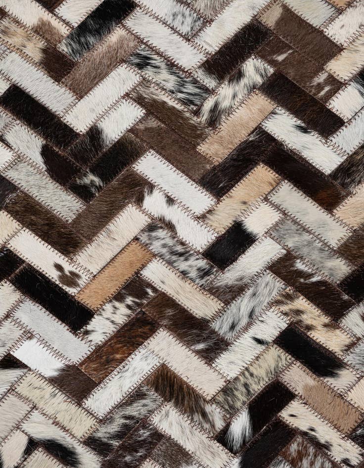 Detail image of 5' 1 x 7' 10 Cowhide Leather Rug
