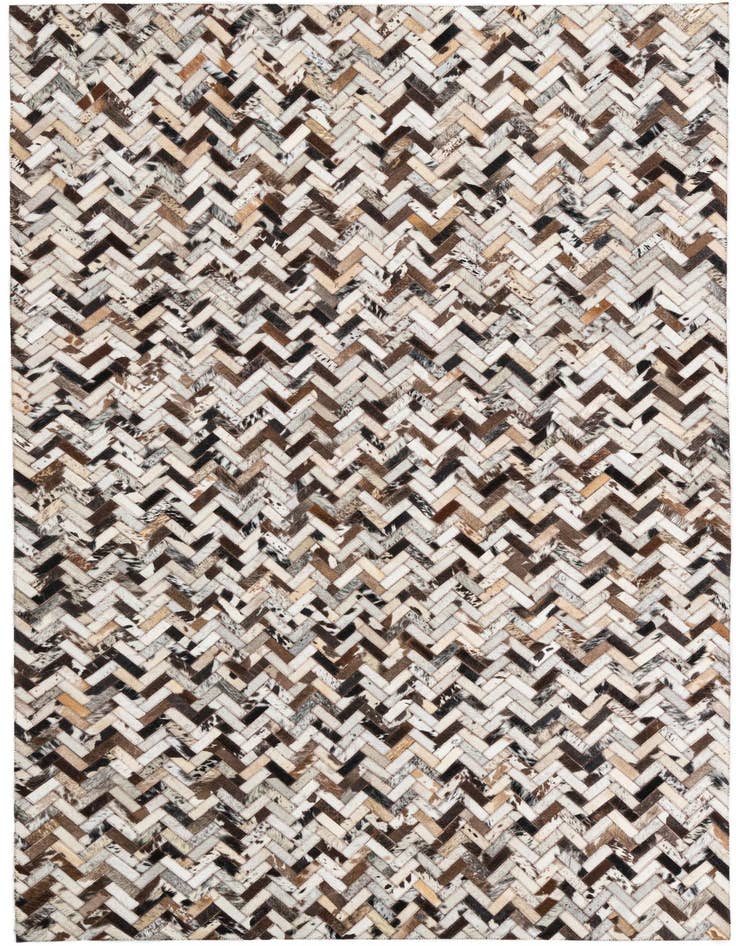Detail image of 5' 1 x 7' 10 Cowhide Leather Rug