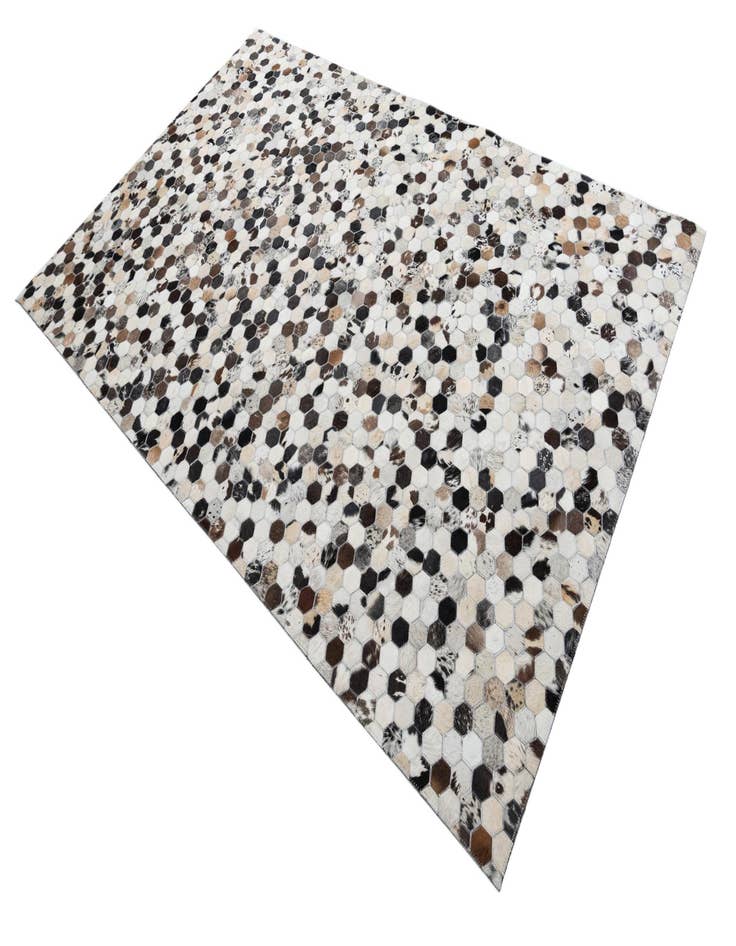 Detail image of 5' 1 x 8' Cowhide Leather Rug