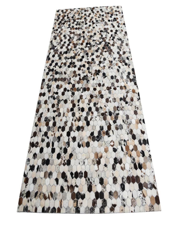 Detail image of 5' 1 x 8' Cowhide Leather Rug