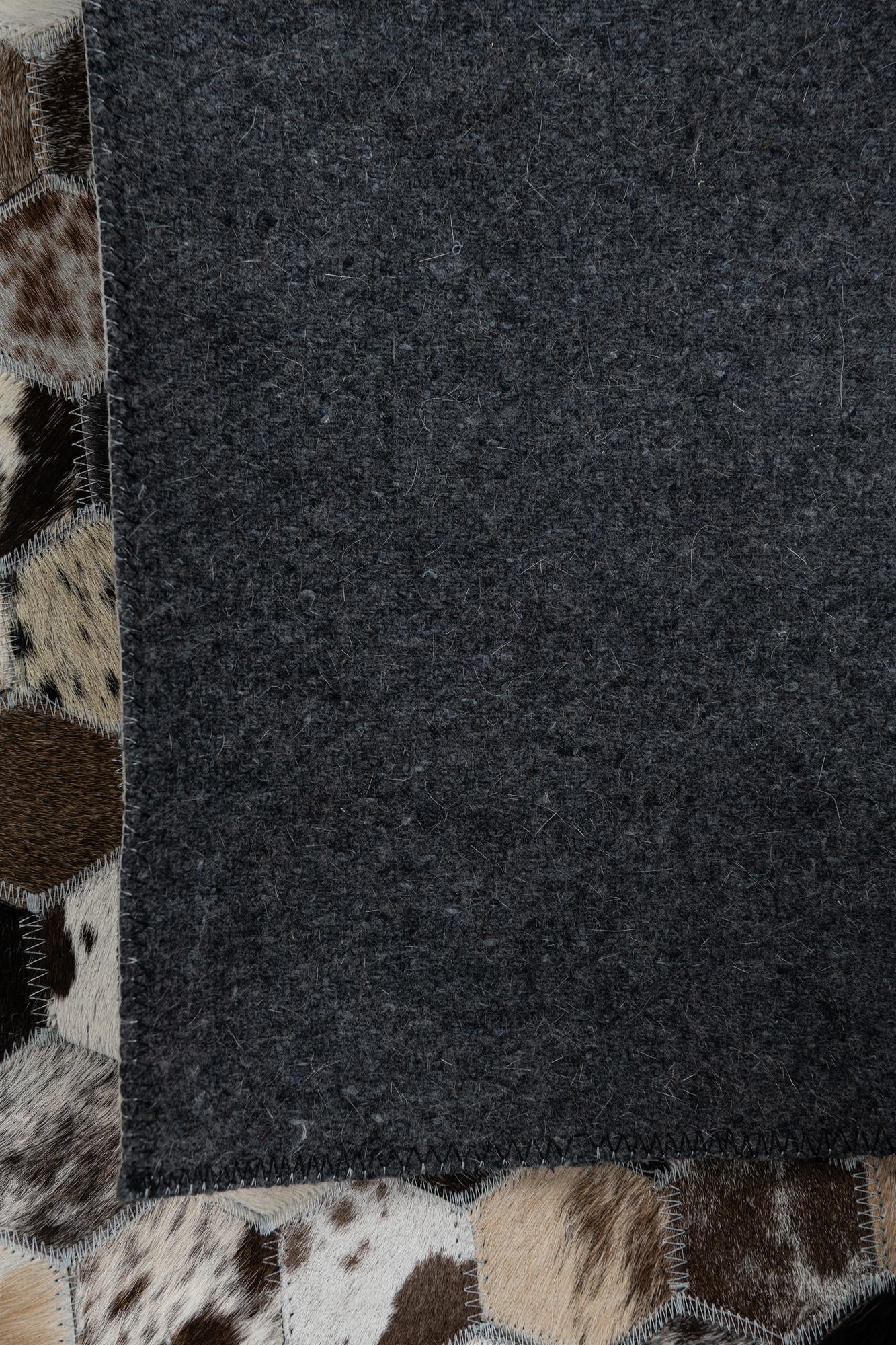 5' 1 x 8' Cowhide Leather Rug