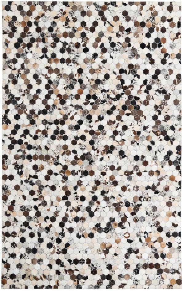 Detail image of 5' 1 x 8' Cowhide Leather Rug