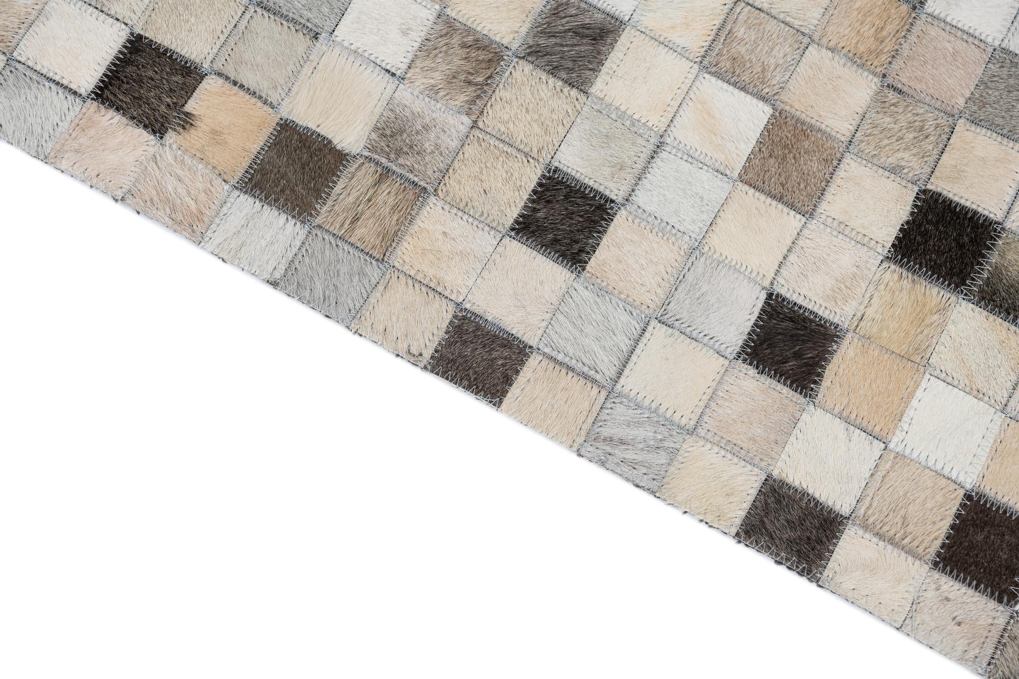 5' x 8' Cowhide Leather Rug