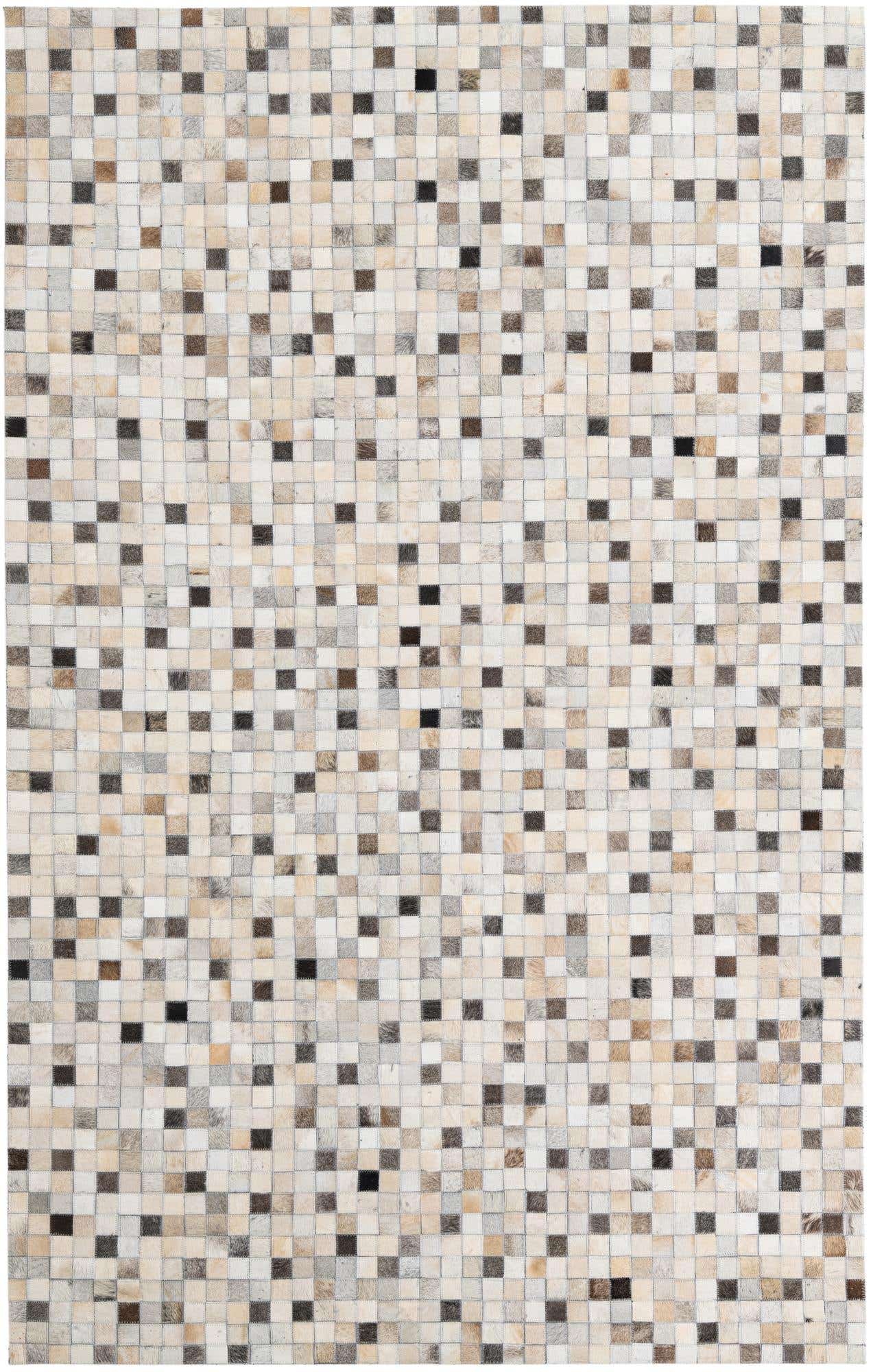 5' x 8' Cowhide Leather Rug