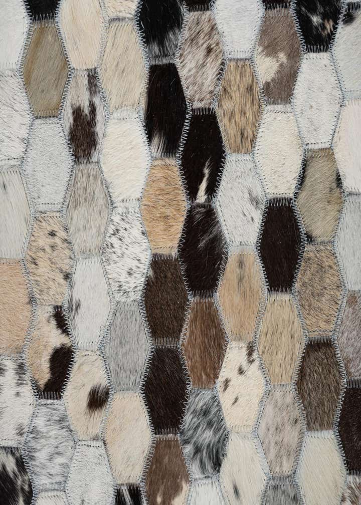 5' 4 x 8' Cowhide Leather Rug