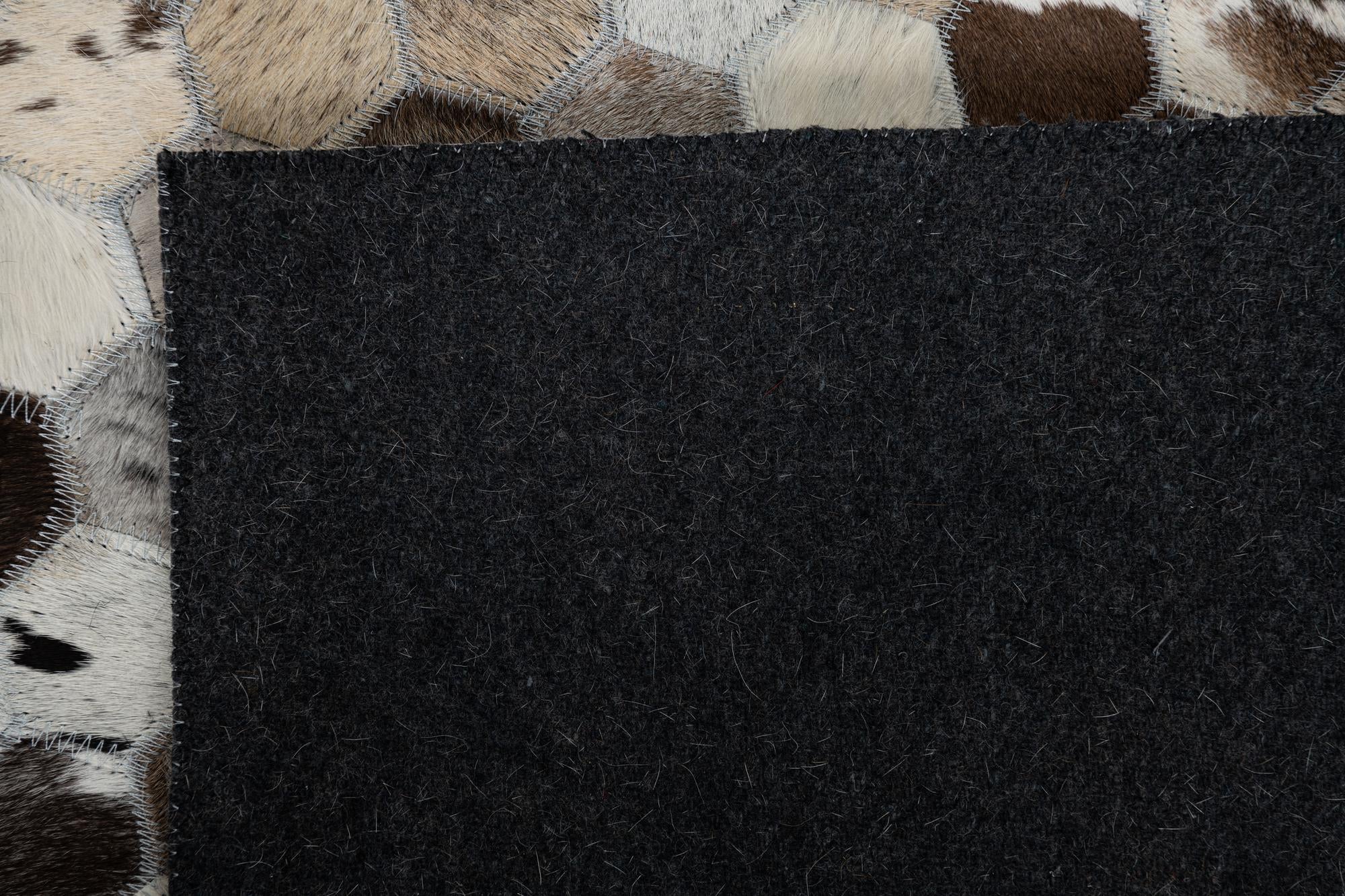 5' 4 x 8' Cowhide Leather Rug
