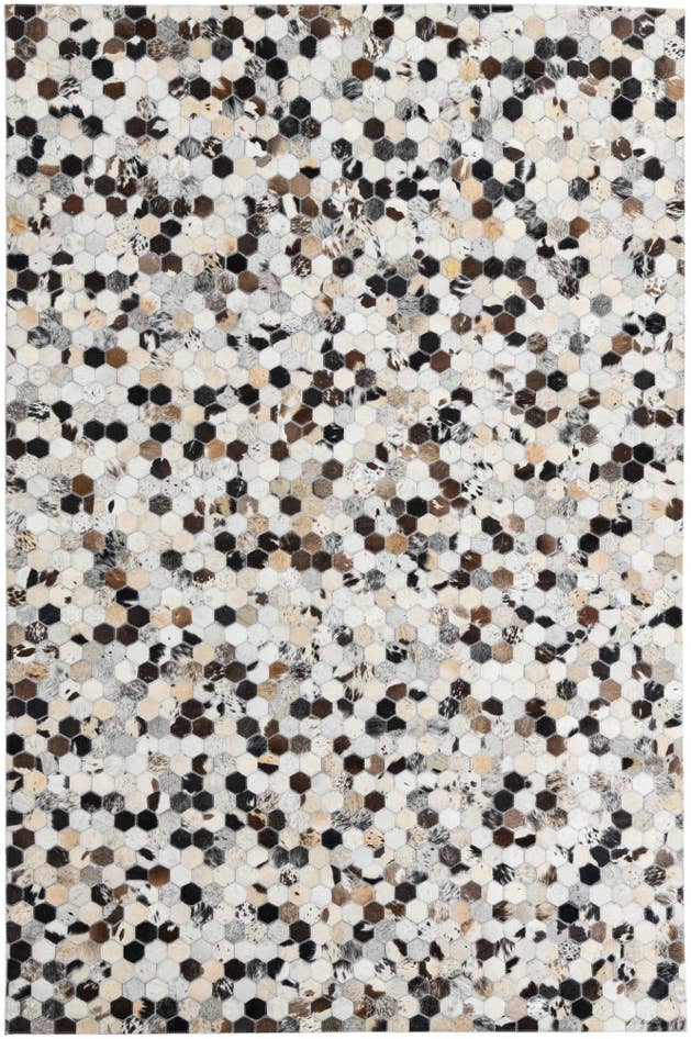 Detail image of 5' 4 x 8' Cowhide Leather Rug