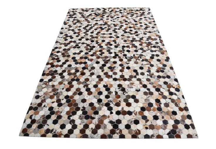 Detail image of 5' 1 x 7' 10 Cowhide Leather Rug