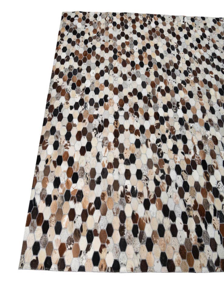 Detail image of 5' 1 x 7' 10 Cowhide Leather Rug