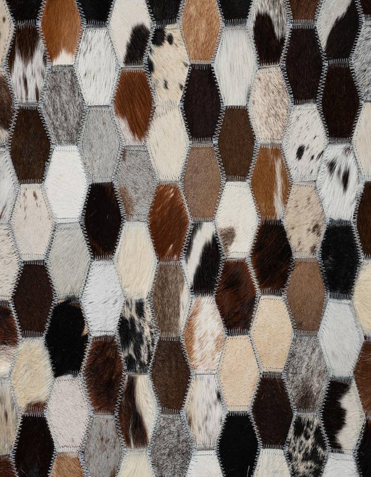 Detail image of 5' 1 x 7' 10 Cowhide Leather Rug