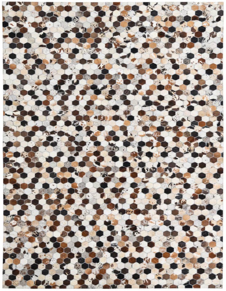 Detail image of 5' 1 x 7' 10 Cowhide Leather Rug