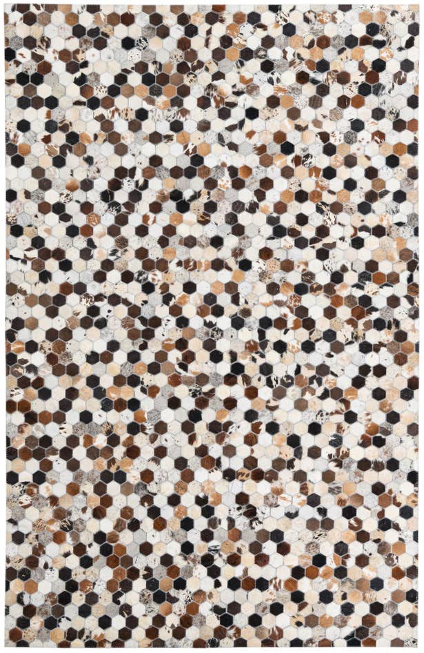 Detail image of 5' 1 x 7' 10 Cowhide Leather Rug