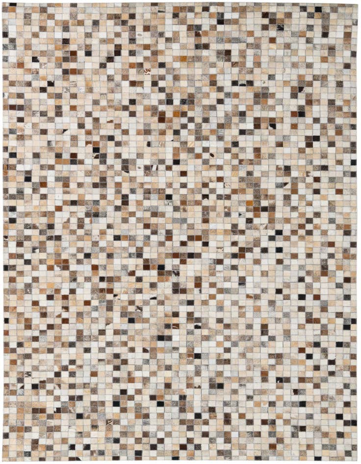 Detail image of 5' 1 x 8' Cowhide Leather Rug