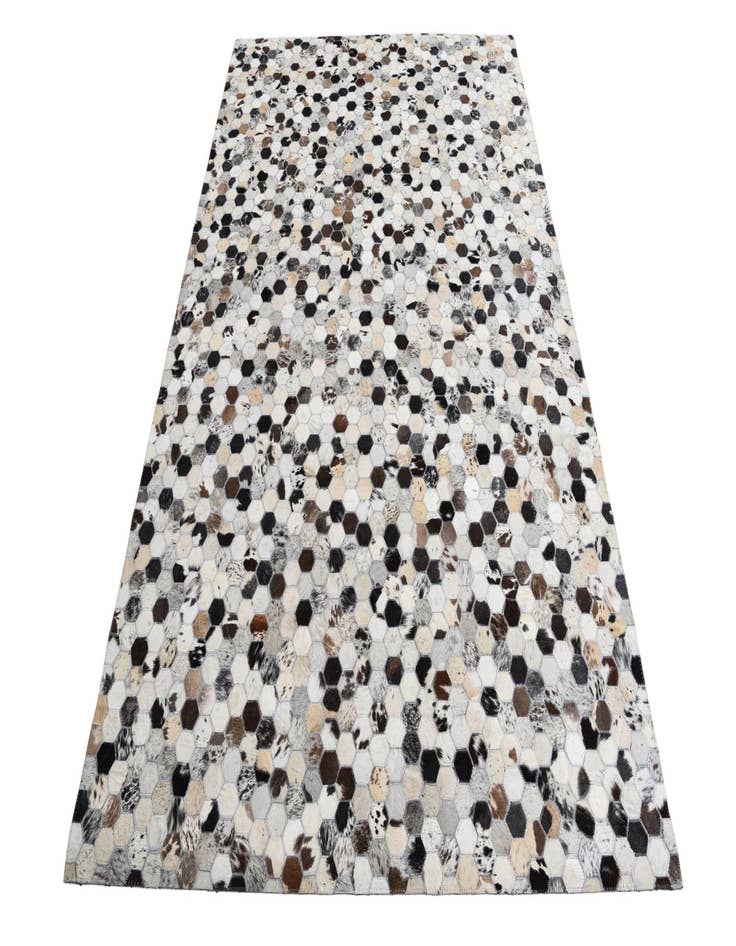 Detail image of 5' 4 x 8' Cowhide Leather Rug