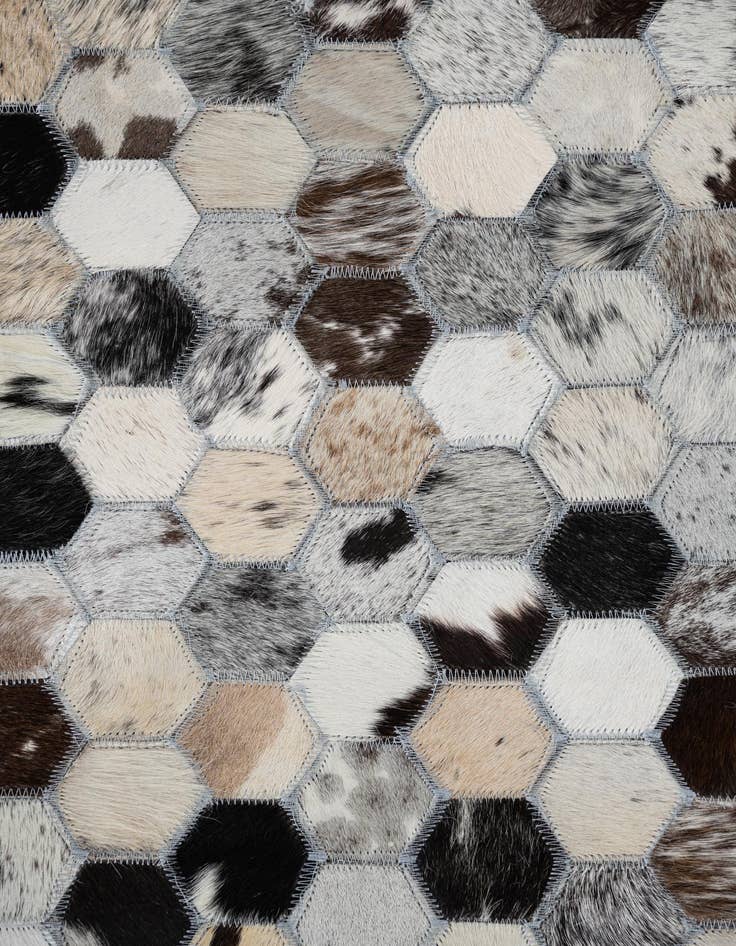 Detail image of 5' 4 x 8' Cowhide Leather Rug