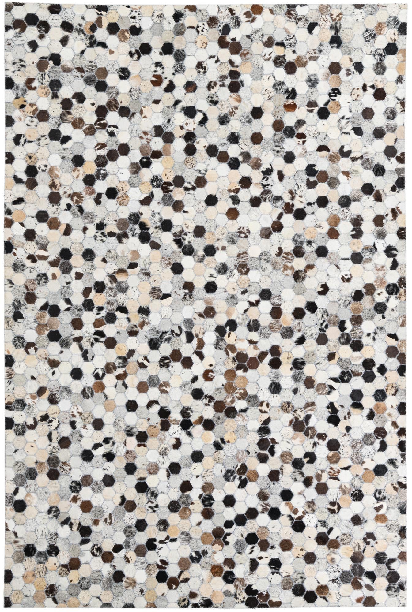 5' 4 x 8' Cowhide Leather Rug