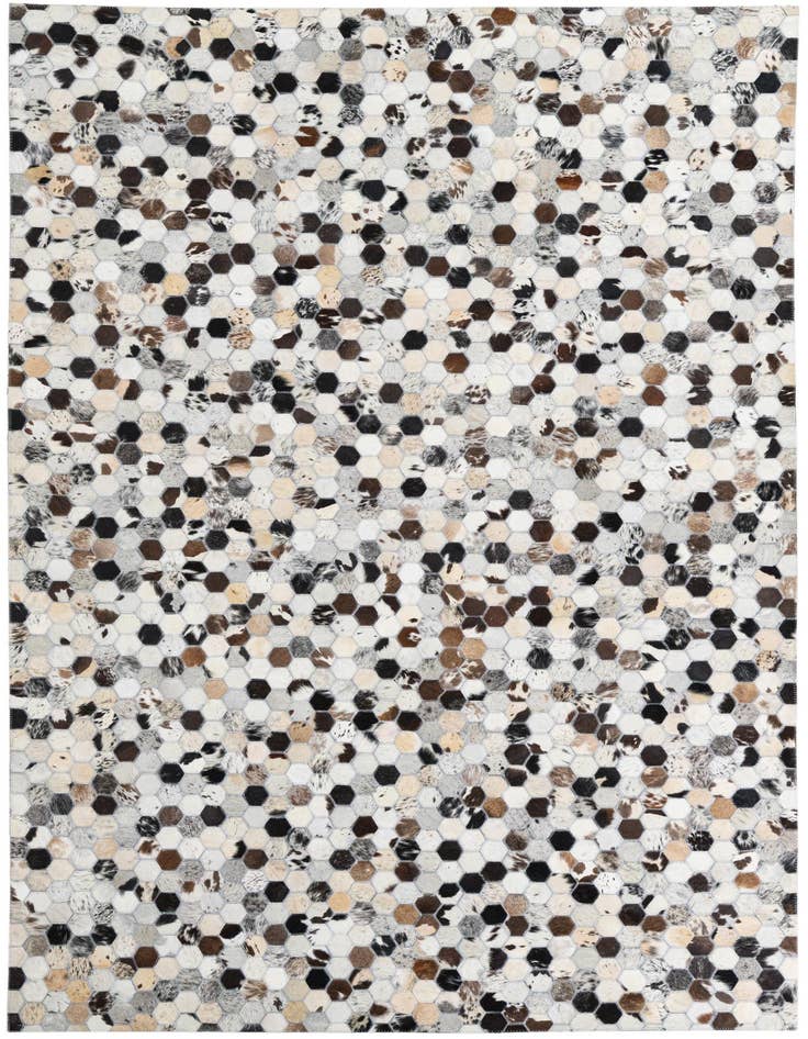 Detail image of 5' 4 x 8' Cowhide Leather Rug