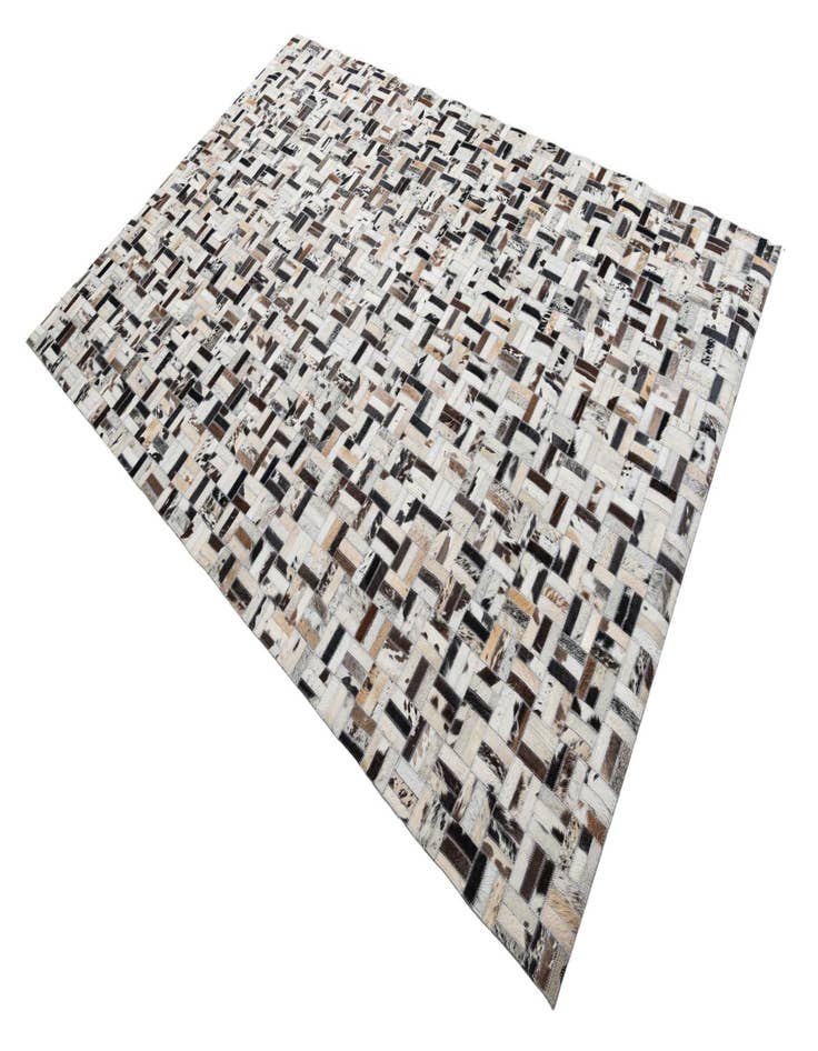 Detail image of 5' 3 x 7' 10 Cowhide Leather Rug