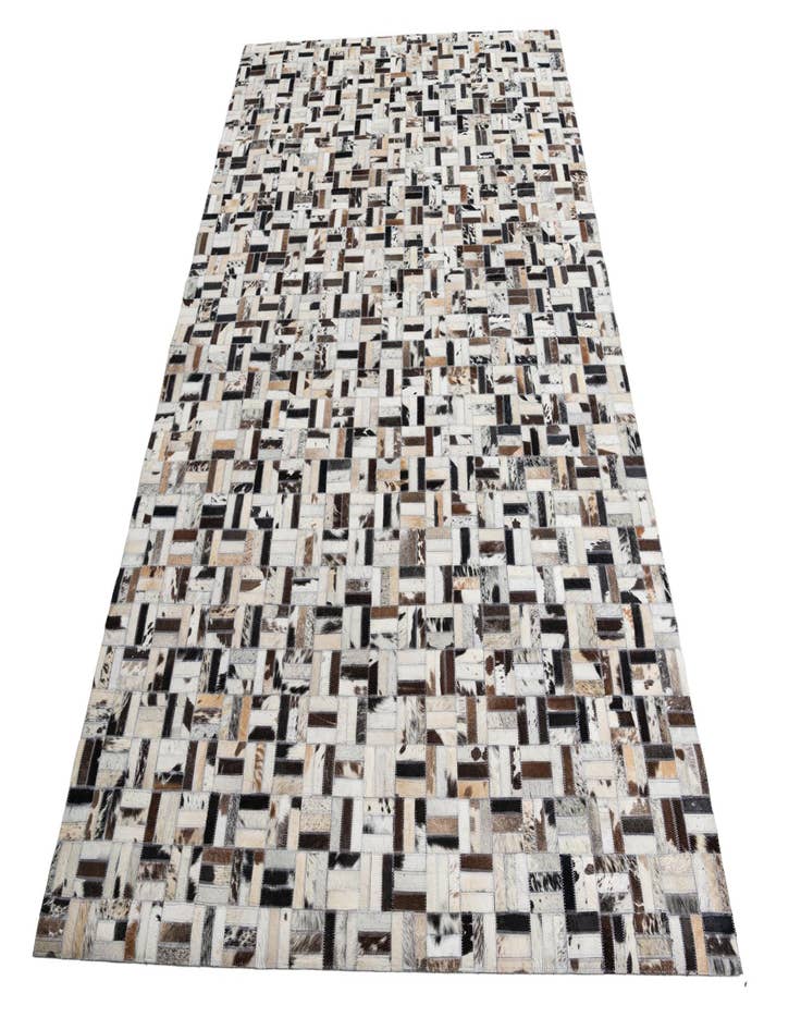 Detail image of 5' 3 x 7' 10 Cowhide Leather Rug