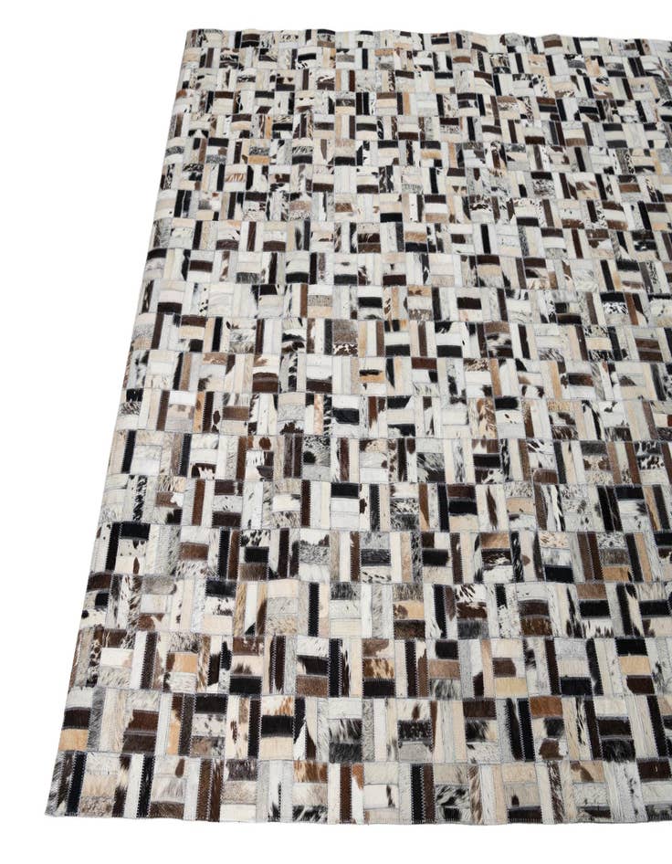Detail image of 5' 3 x 7' 10 Cowhide Leather Rug