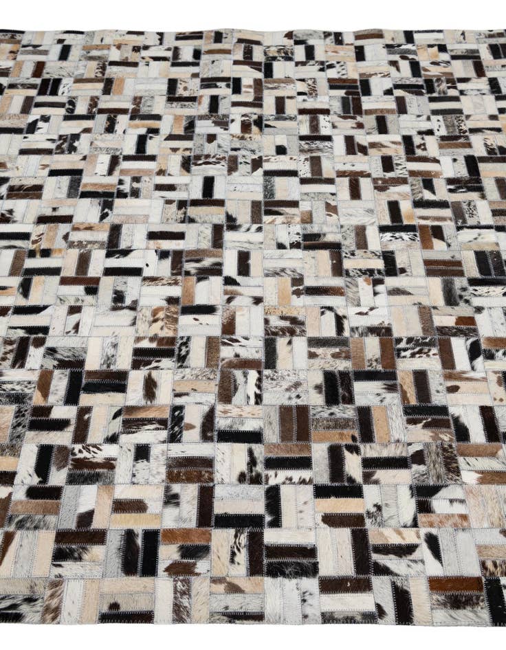 Detail image of 5' 3 x 7' 10 Cowhide Leather Rug