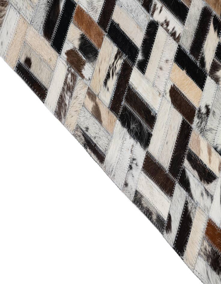 Detail image of 5' 3 x 7' 10 Cowhide Leather Rug