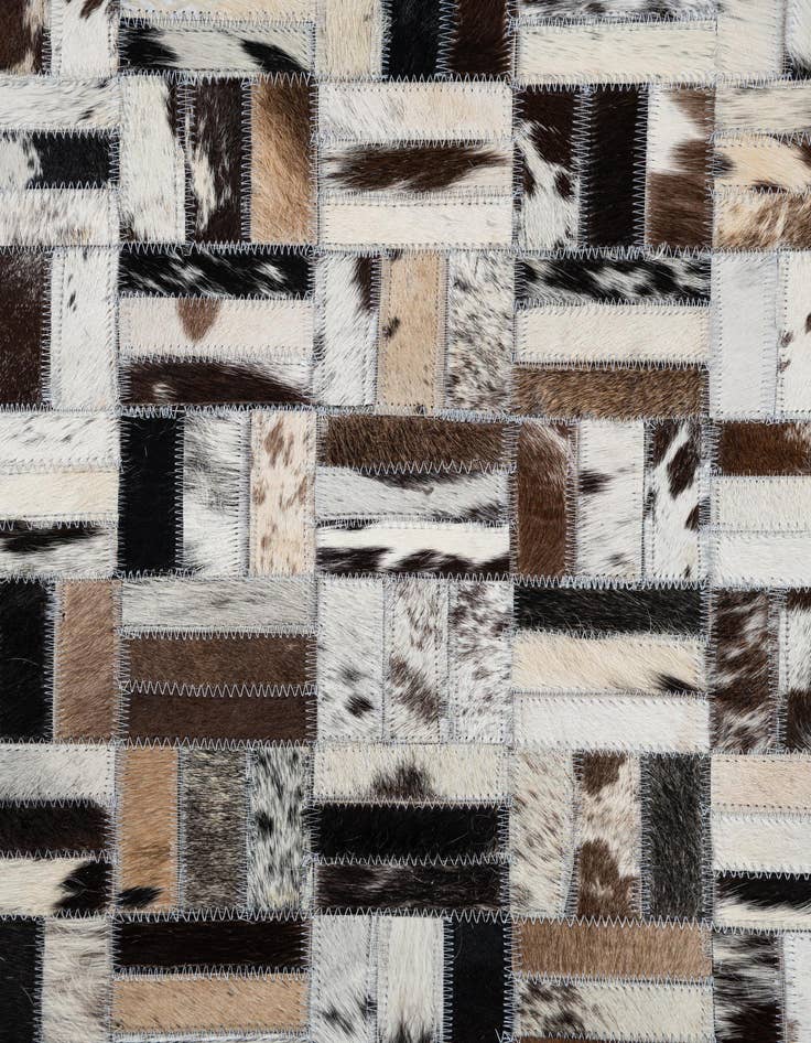 Detail image of 5' 3 x 7' 10 Cowhide Leather Rug