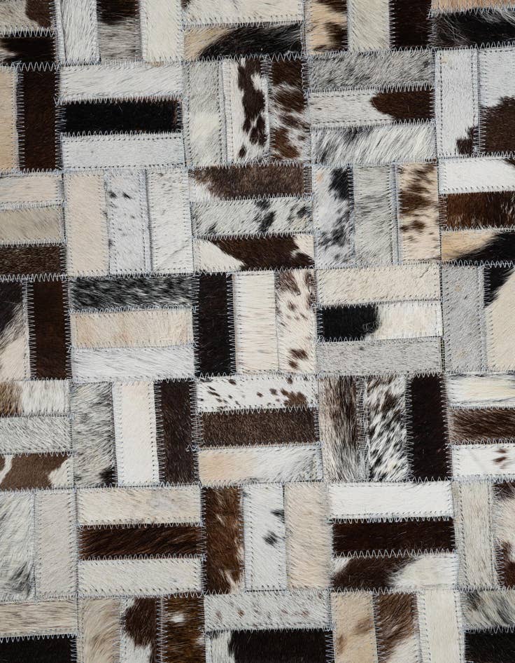 Detail image of 5' 3 x 7' 10 Cowhide Leather Rug