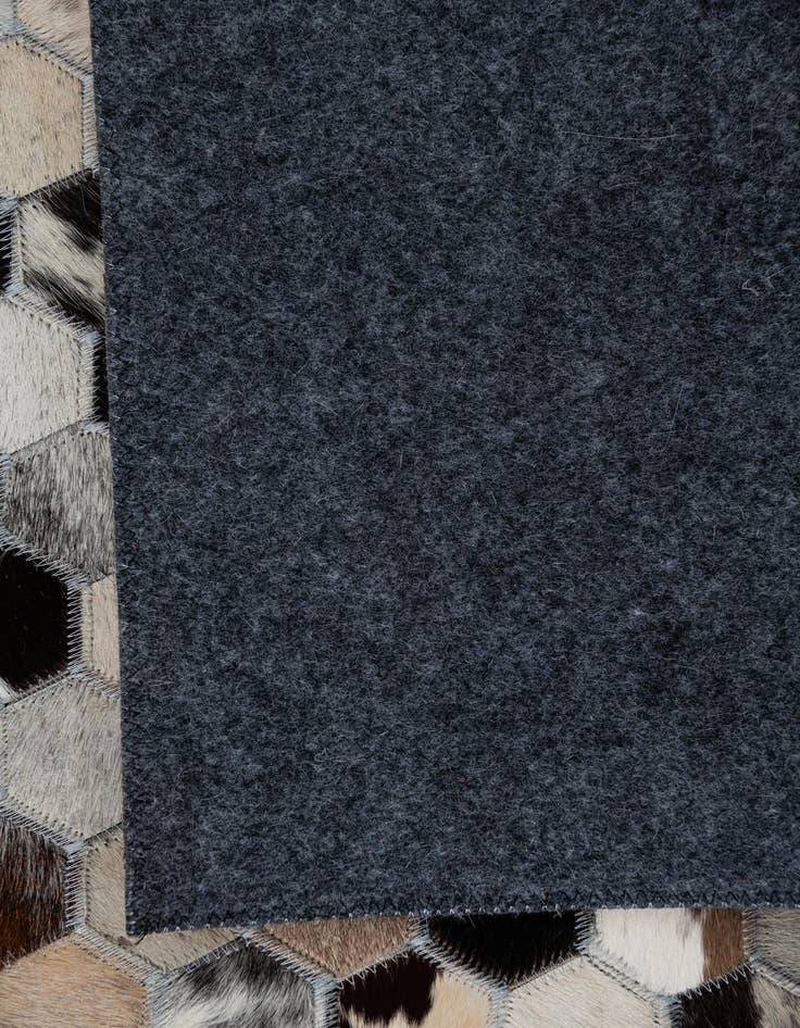 Detail image of 5' 1 x 8' Cowhide Leather Rug