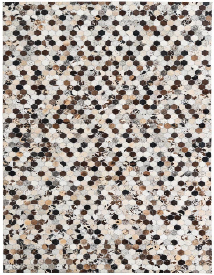 Detail image of 5' 1 x 8' Cowhide Leather Rug