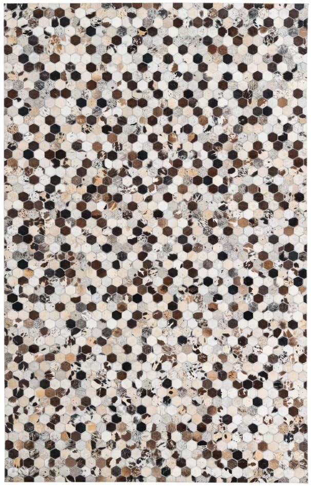 Detail image of 5' 1 x 8' Cowhide Leather Rug