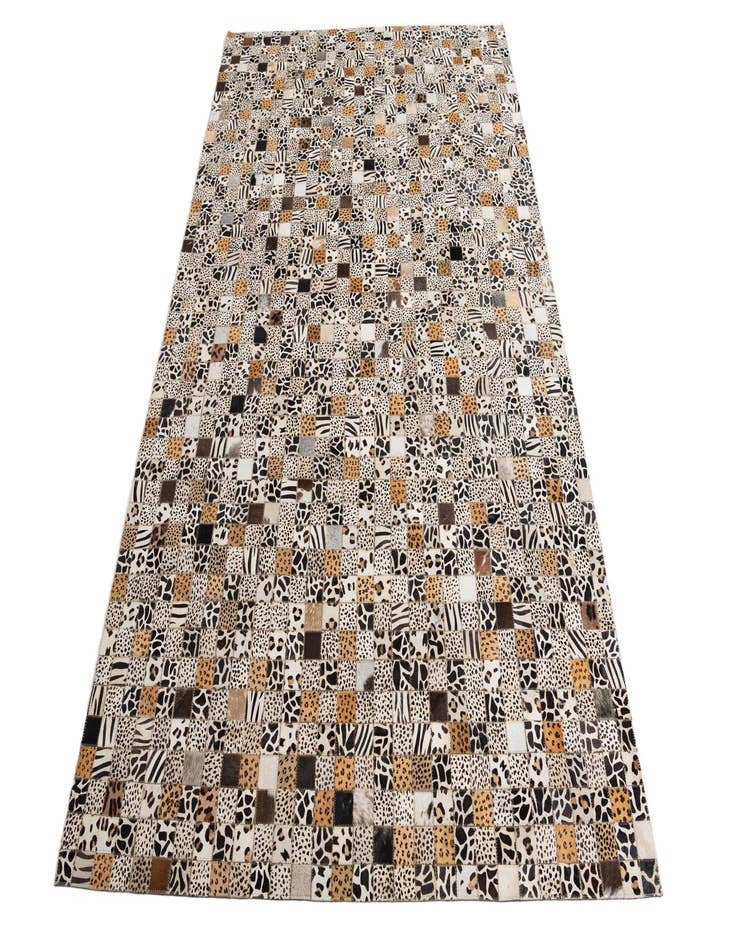 Detail image of 5' 1 x 8' Cowhide Leather Rug