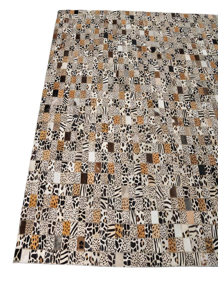 Detail image of 5' 1 x 8' Cowhide Leather Rug