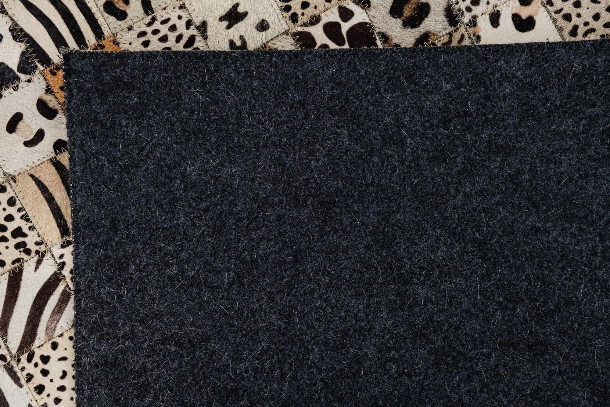 5' 1 x 8' Cowhide Leather Rug