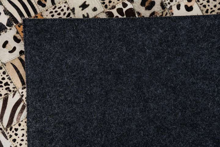 5' 1 x 8' Cowhide Leather Rug