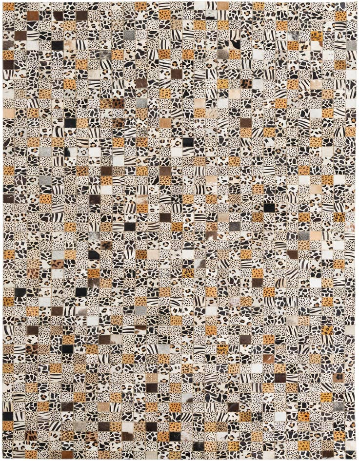Detail image of 5' 1 x 8' Cowhide Leather Rug