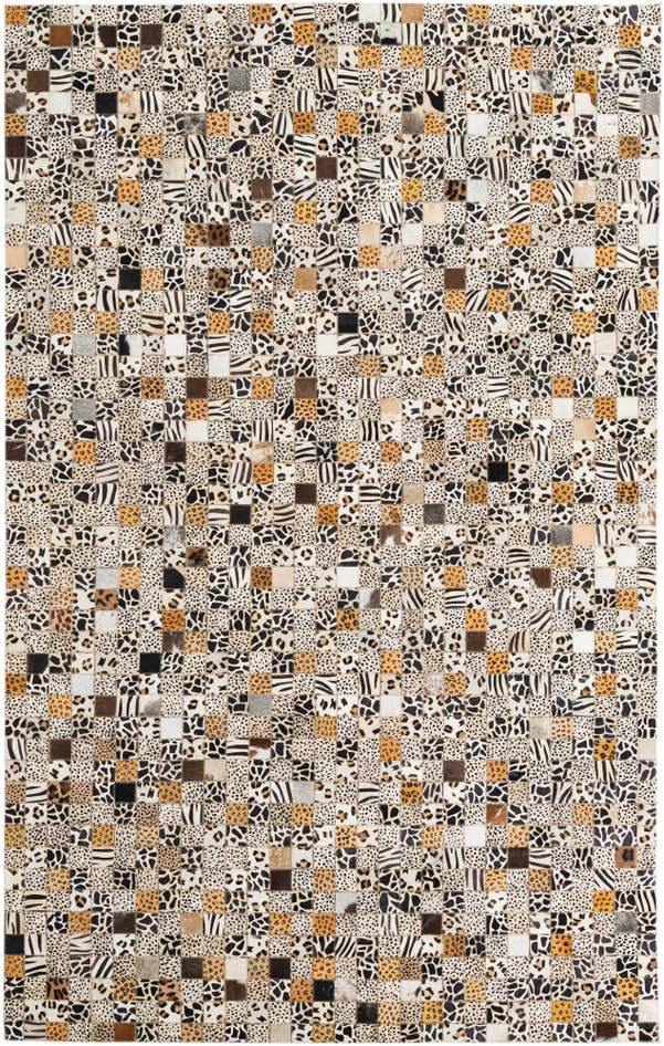 Detail image of 5' 1 x 8' Cowhide Leather Rug