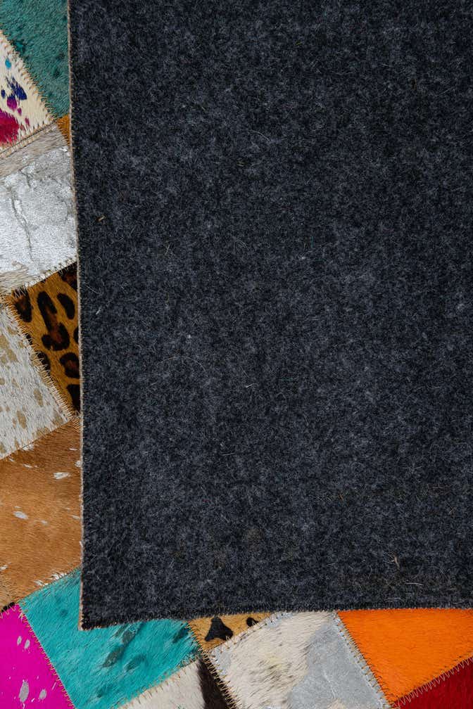 5' x 8' 1 Cowhide Leather Rug