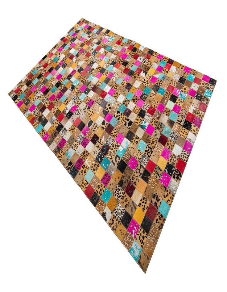 Detail image of 5' 1 x 8' Cowhide Leather Rug