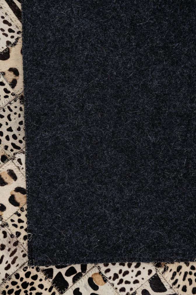 5' 1 x 8' 1 Cowhide Leather Rug